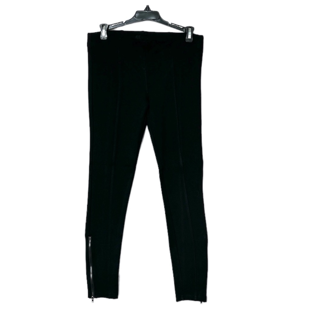 KUT From The Kloth Black Leggings With Zipper On Legs Size 2